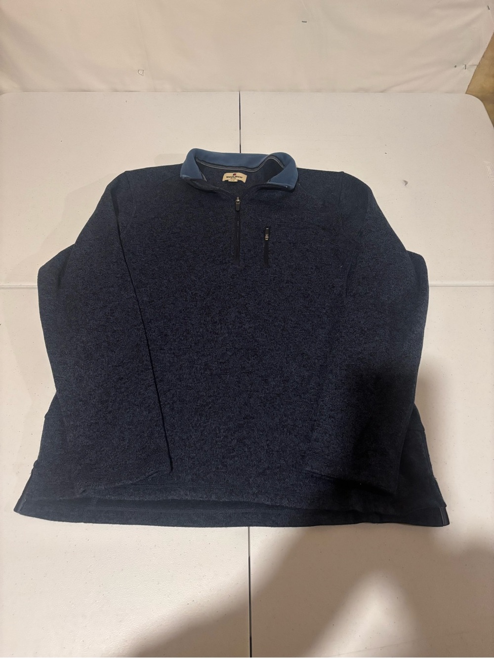 Woolrich Men’s Size XL Blue 1/4 Zip Pullover Casual Sweatshirt